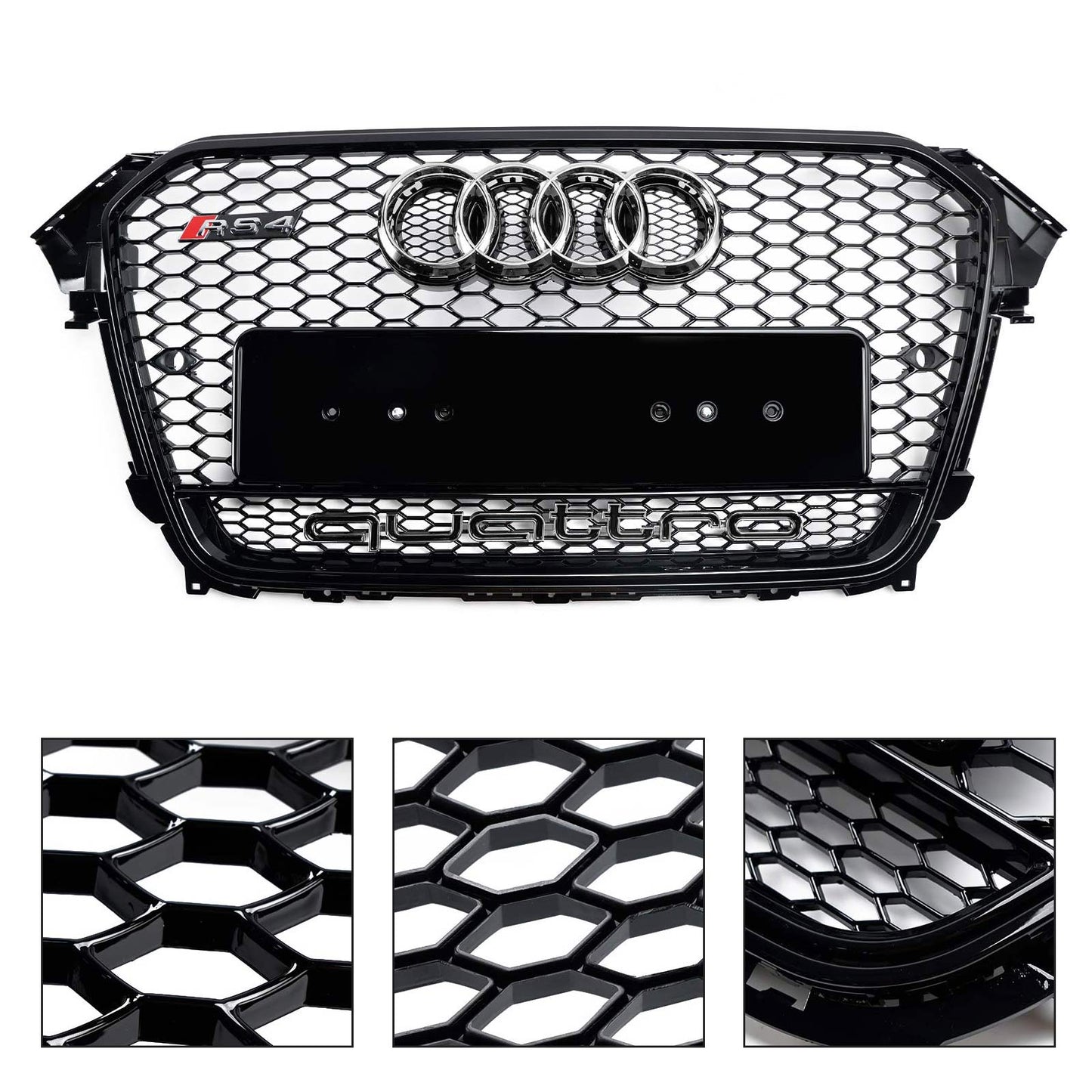 2013-2016 Audi A4 S4 B8.5 w/ Quattro RS4 Style Front Bumper Grill Grille