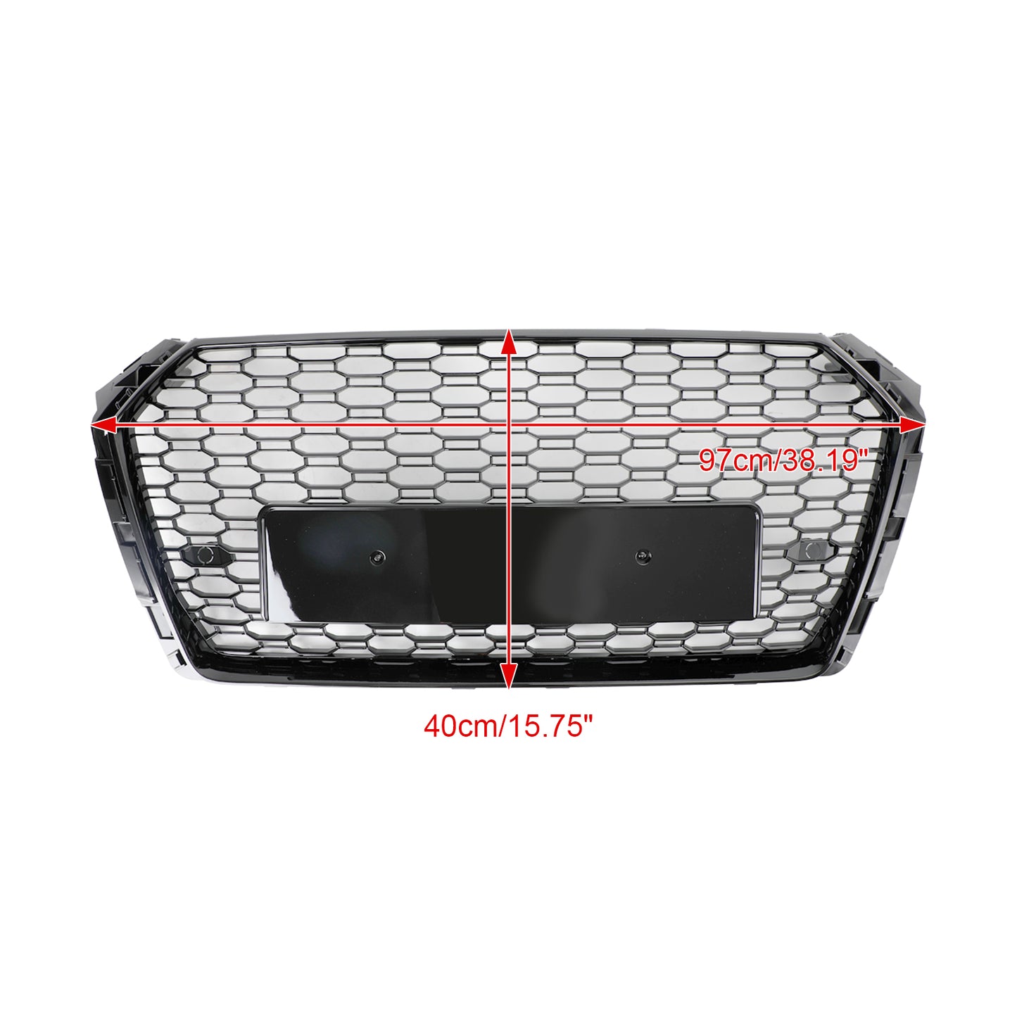 Audi A4 2017-2019 Honeycomb Mesh Hex Car Grille Grill RS4 Style Black