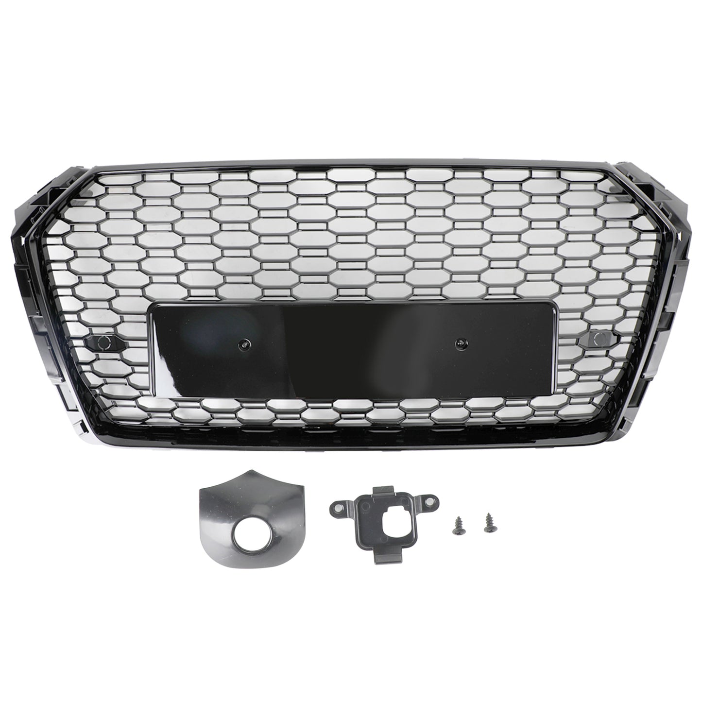 Audi A4 2017-2019 Honeycomb Mesh Hex Car Grille Grill RS4 Style Black