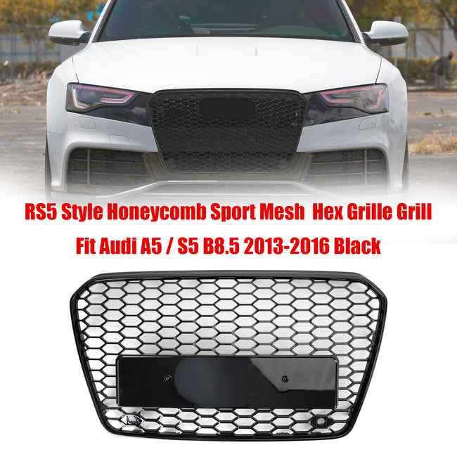 Audi B8.5 2013-2016 Honeycomb Hex Mesh Front Bumper Car Grille RS5 Style