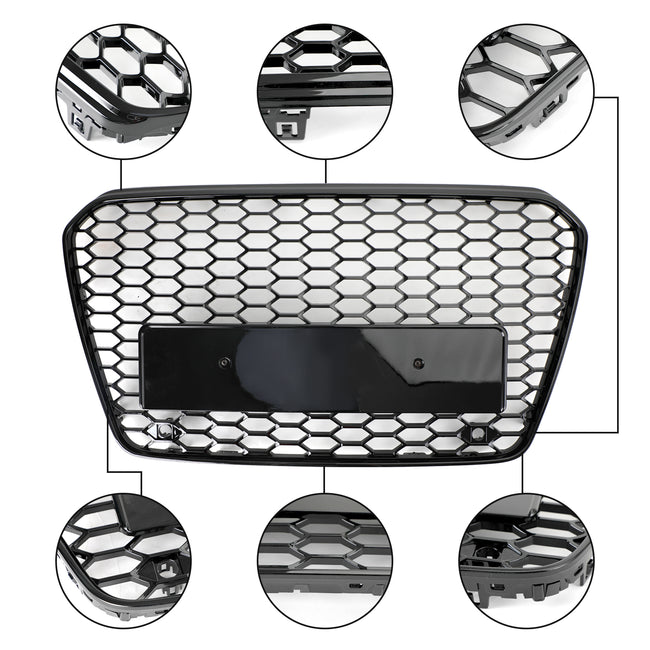 2013-2016 Audi A5 S5 B8.5 Honeycomb Hex Mesh Front Bumper Car Grille RS5 Style