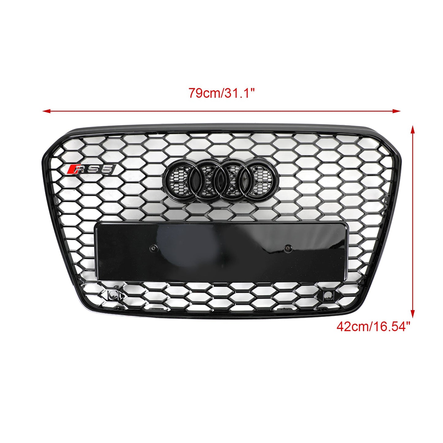 Audi B8.5 2013-2016 Honeycomb Hex Mesh Front Bumper Car Grille RS5 Style