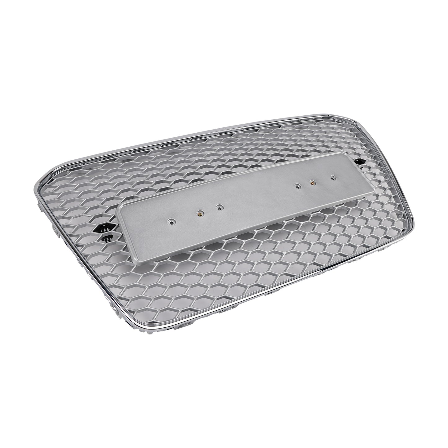 Audi A5 S5 B8.5 2013-2016 RS5 Style Honeycomb Front Bumper Grille Grill Chrome Silver