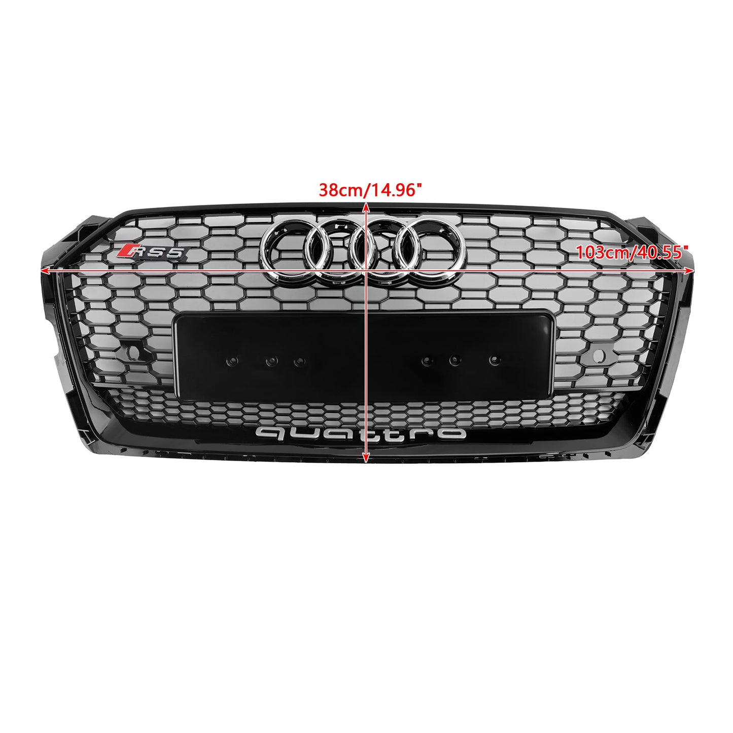 2017-2019 Audi A5 S5 B9 RS5 Style Honeycomb Sport Mesh Hex Grill Grille