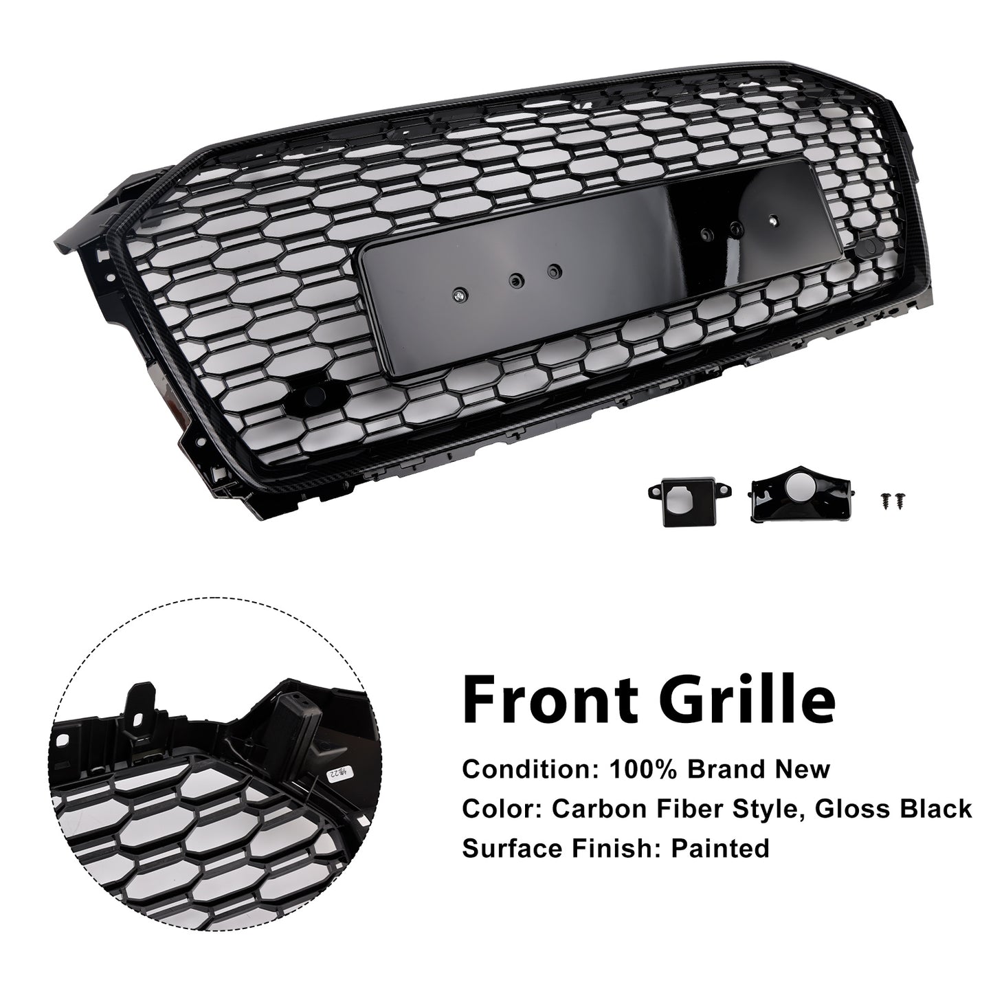 Audi A5 S5 B9 2017 2018 2019 RS5 Style Sport Front Honeycomb Grill Grille