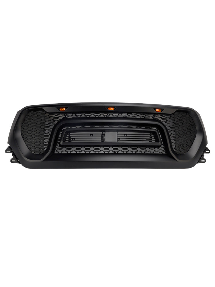 Black Front Honeycomb Upper Hood Grille Grill Fit Dodge Ram 1500 2019-2024