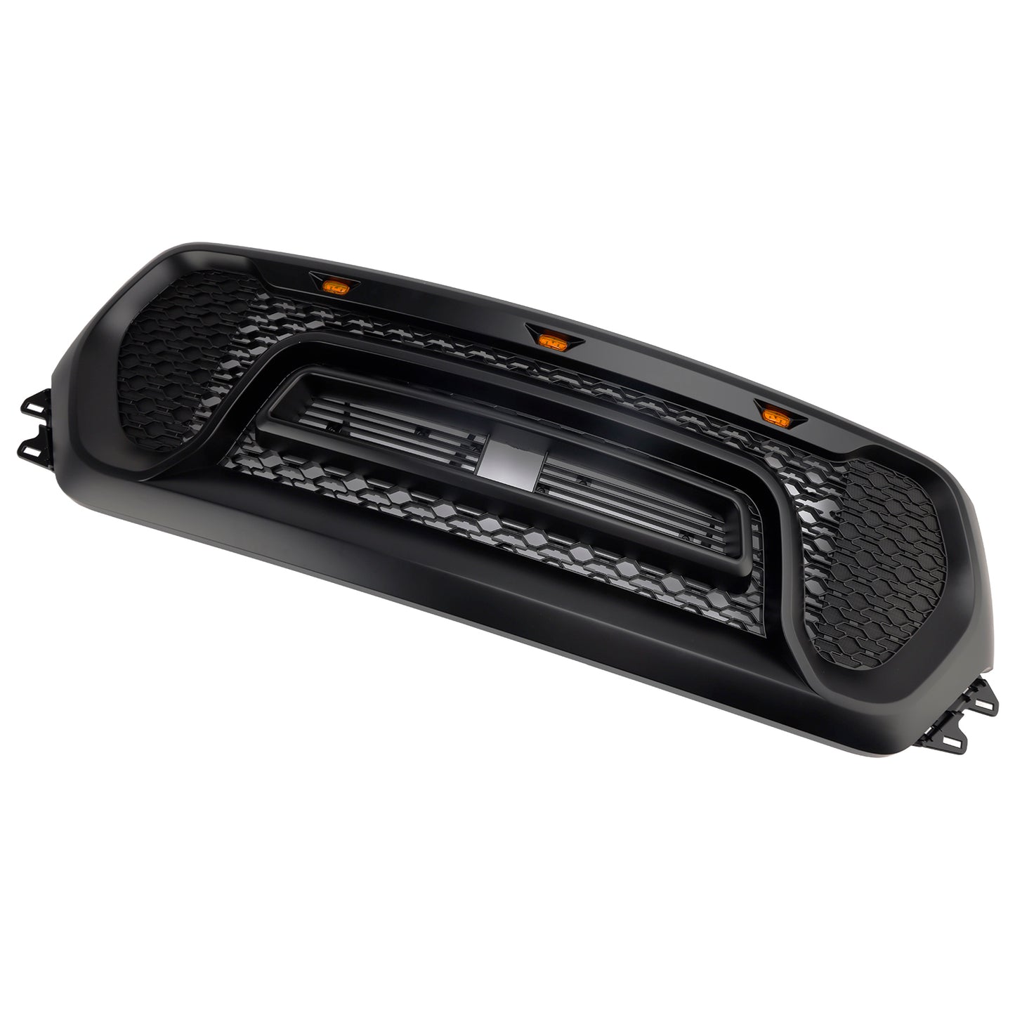 Black Front Honeycomb Upper Hood Grille Grill Fit Dodge Ram 1500 2019-2024