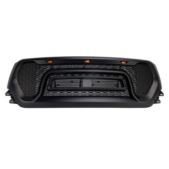 Black Front Honeycomb Upper Hood Grille Grill Fit Dodge Ram 1500 2019-2024