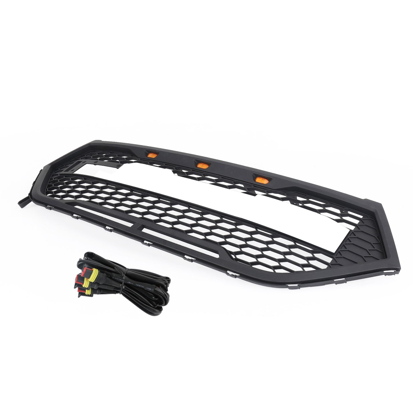 2015-2018 Ford Edge Raptor Style Front Bumper Grill Upper Grille Black