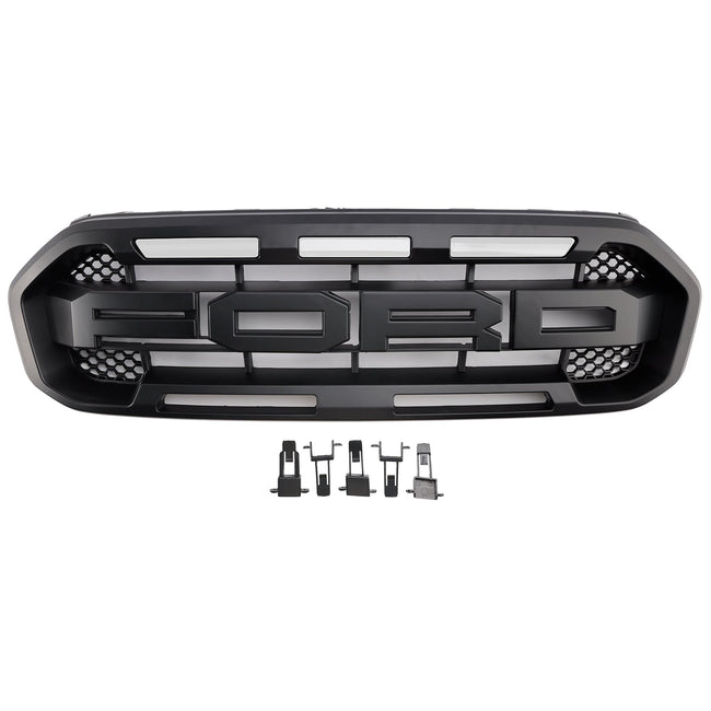 Raptor Style Front Bumper Grill Grille Fit Ford Ranger 2019-2023 Black