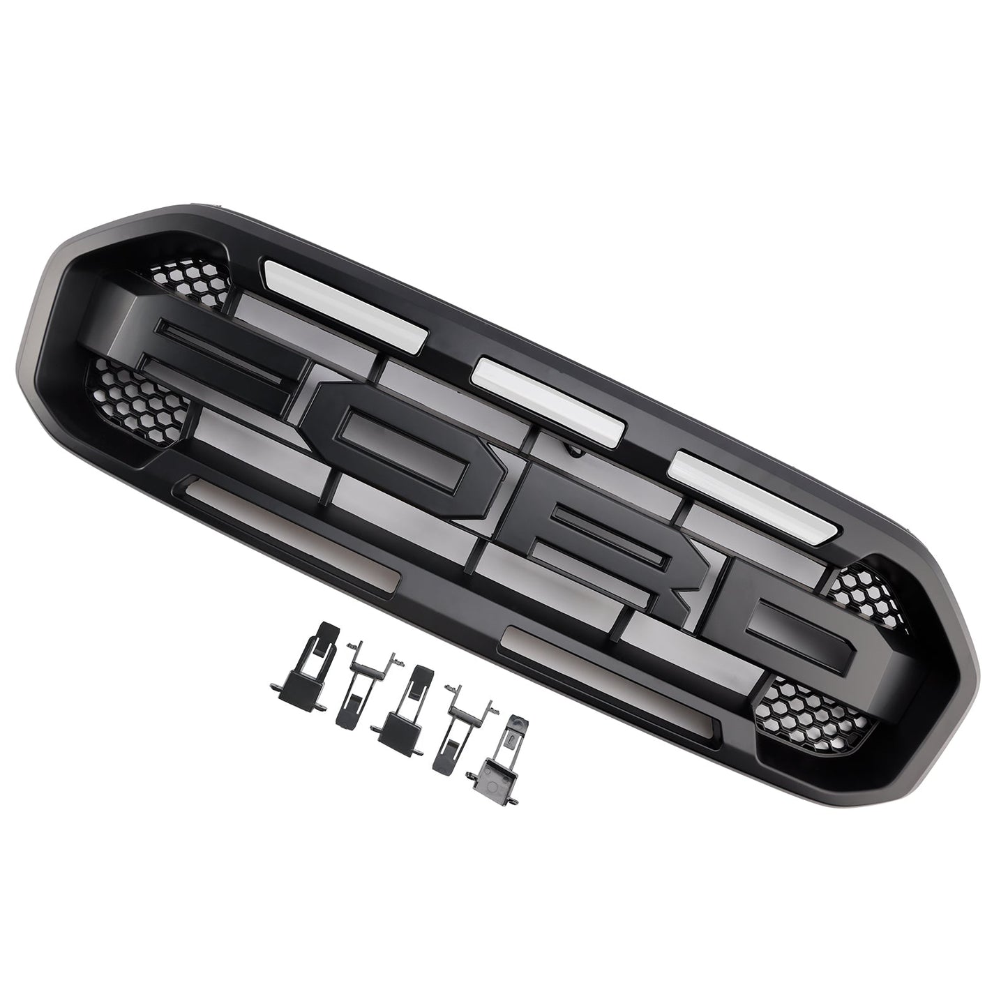 Raptor Style Front Bumper Grill Grille Fit Ford Ranger 2019-2023 Black