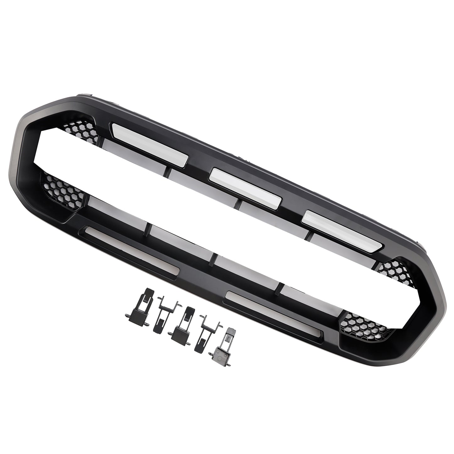 Raptor Style Front Bumper Grill Grille Fit Ford Ranger 2019-2023 Black
