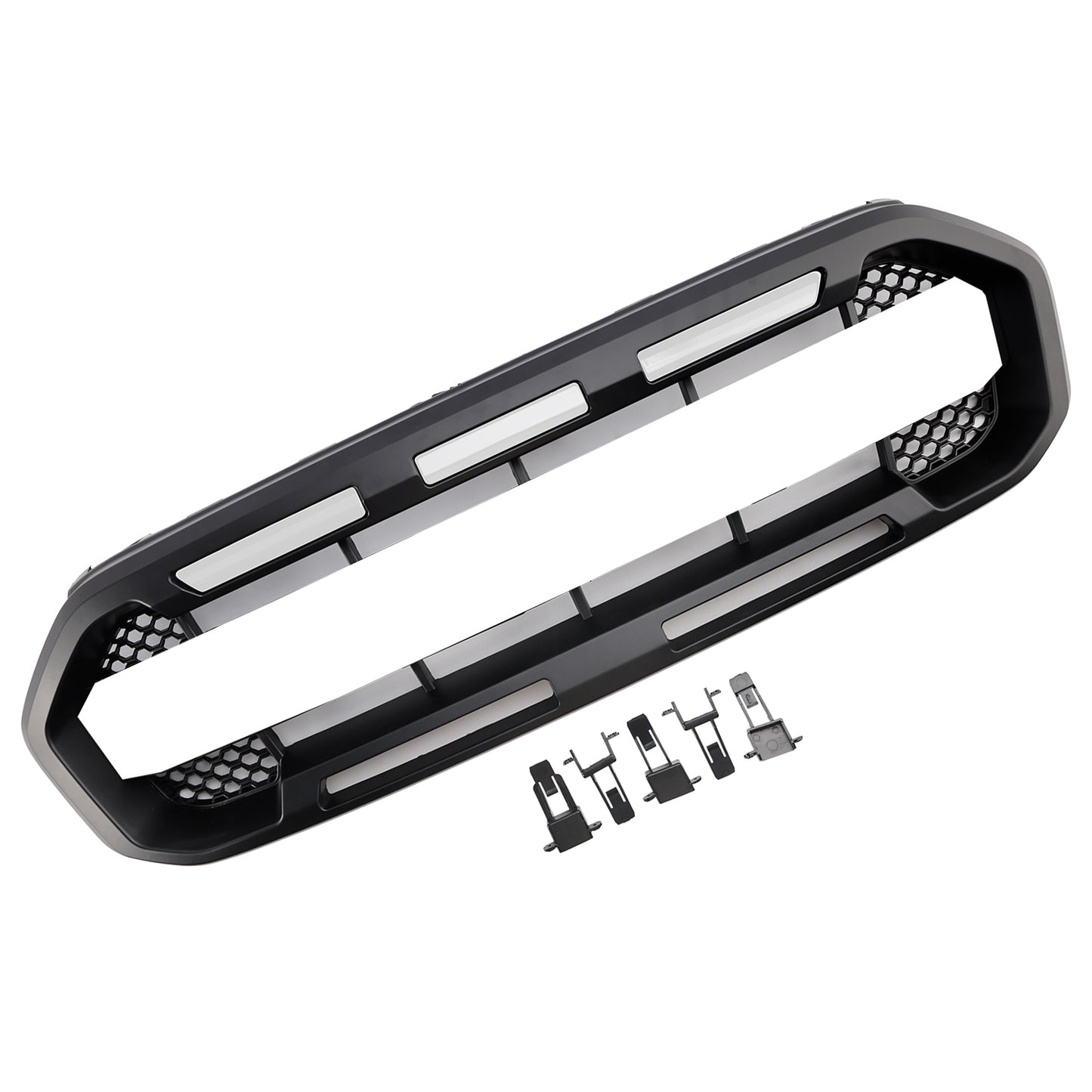 Raptor Style Front Bumper Grill Grille Fit Ford Ranger 2019-2023 Black