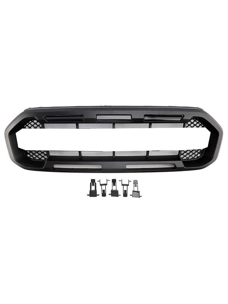 Black Raptor Style Front Bumper Grill Grille Fit Ford Ranger 2019-2023
