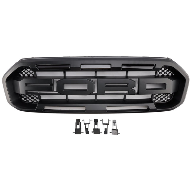 Black Raptor Style Front Bumper Grill Grille Fit Ford Ranger 2019-2023