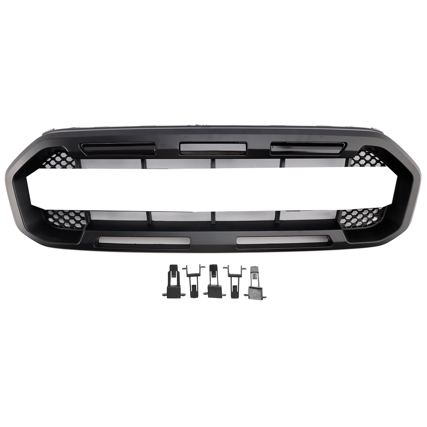 Black Raptor Style Front Bumper Grill Grille Fit Ford Ranger 2019-2023