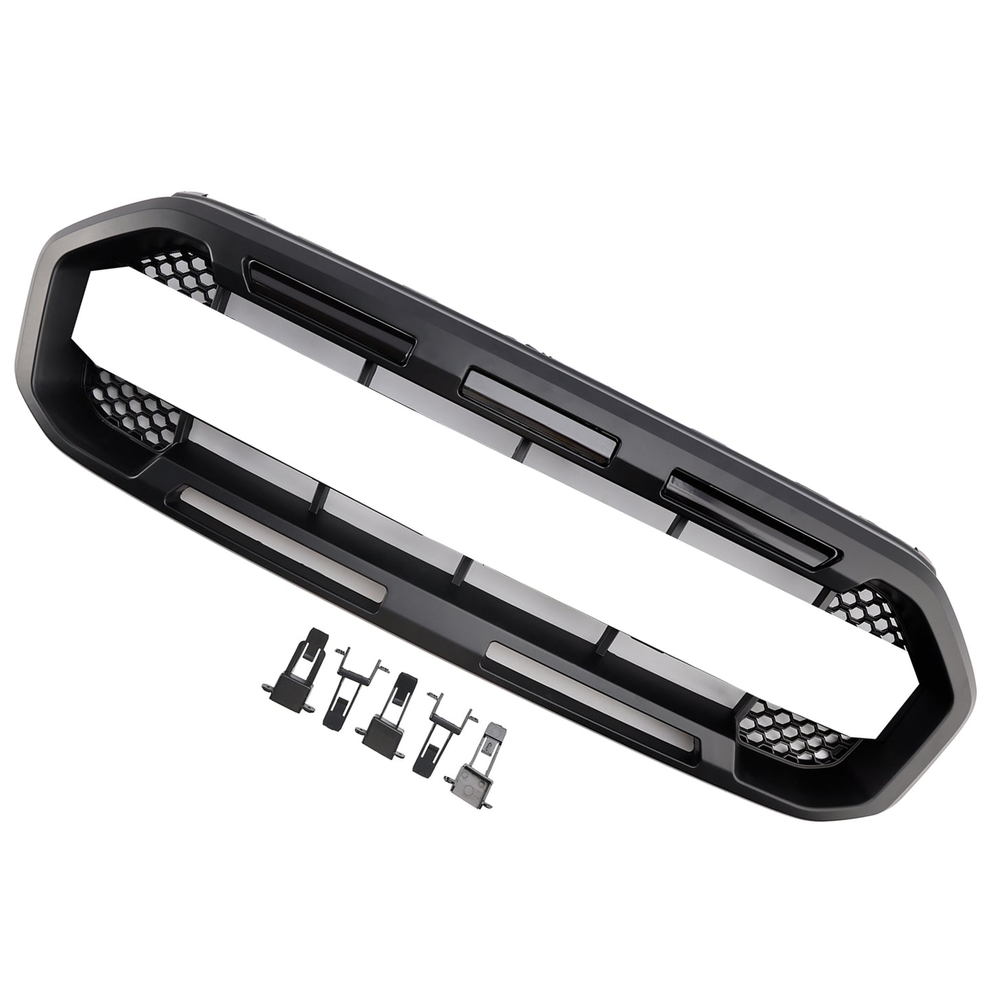 Black Raptor Style Front Bumper Grill Grille Fit Ford Ranger 2019-2023