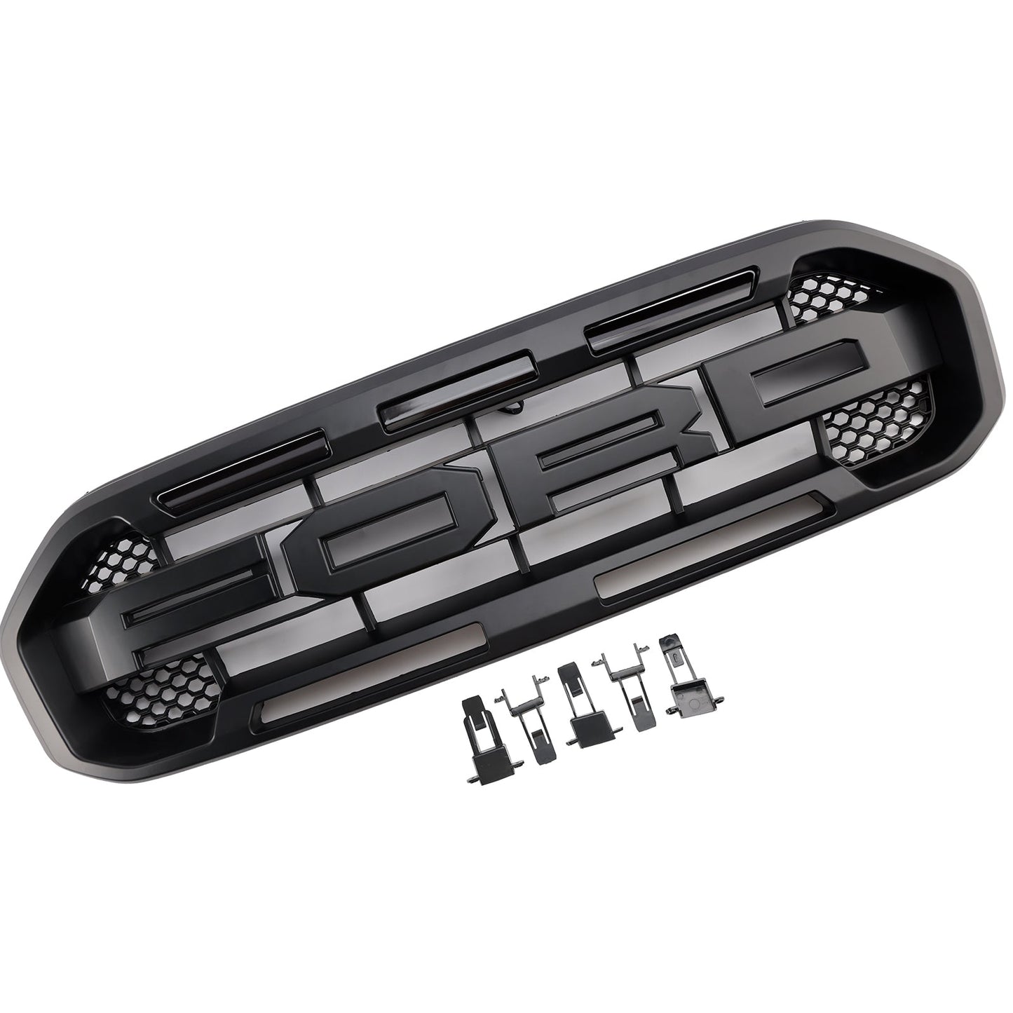 Black Raptor Style Front Bumper Grill Grille Fit Ford Ranger 2019-2023