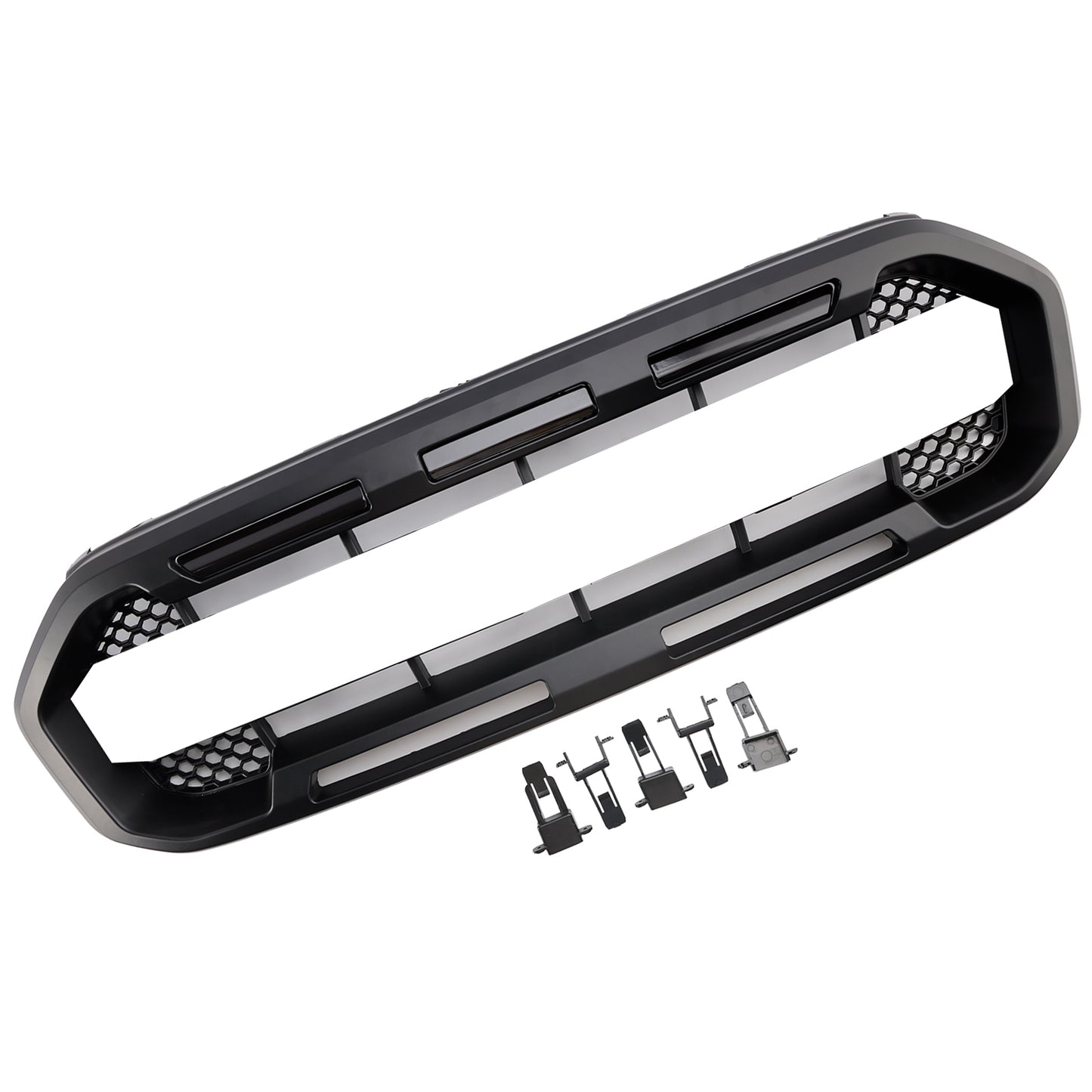 Black Raptor Style Front Bumper Grill Grille Fit Ford Ranger 2019-2023