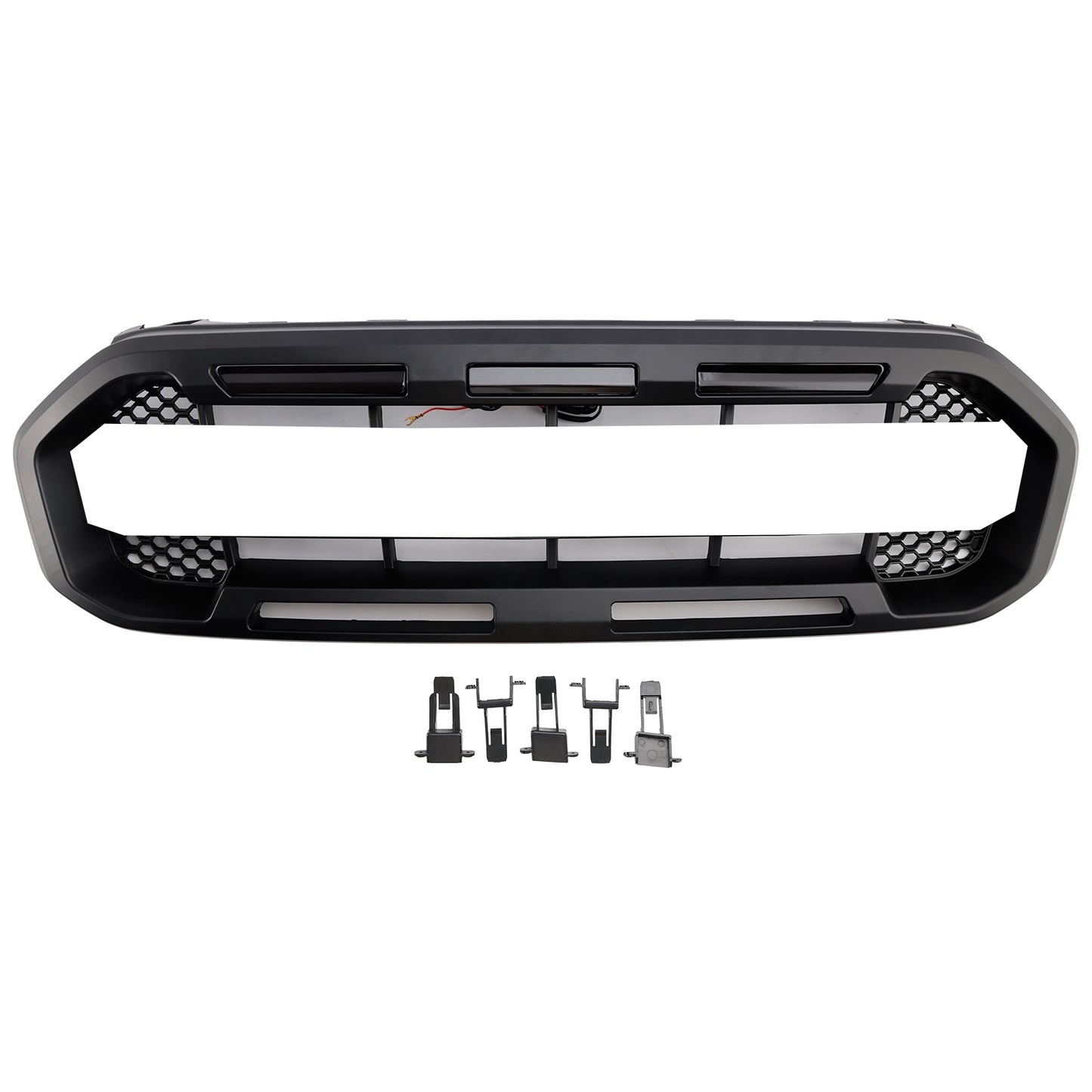 Black Raptor Style Front Bumper Grill Grille Fit Ford Ranger 2019-2023