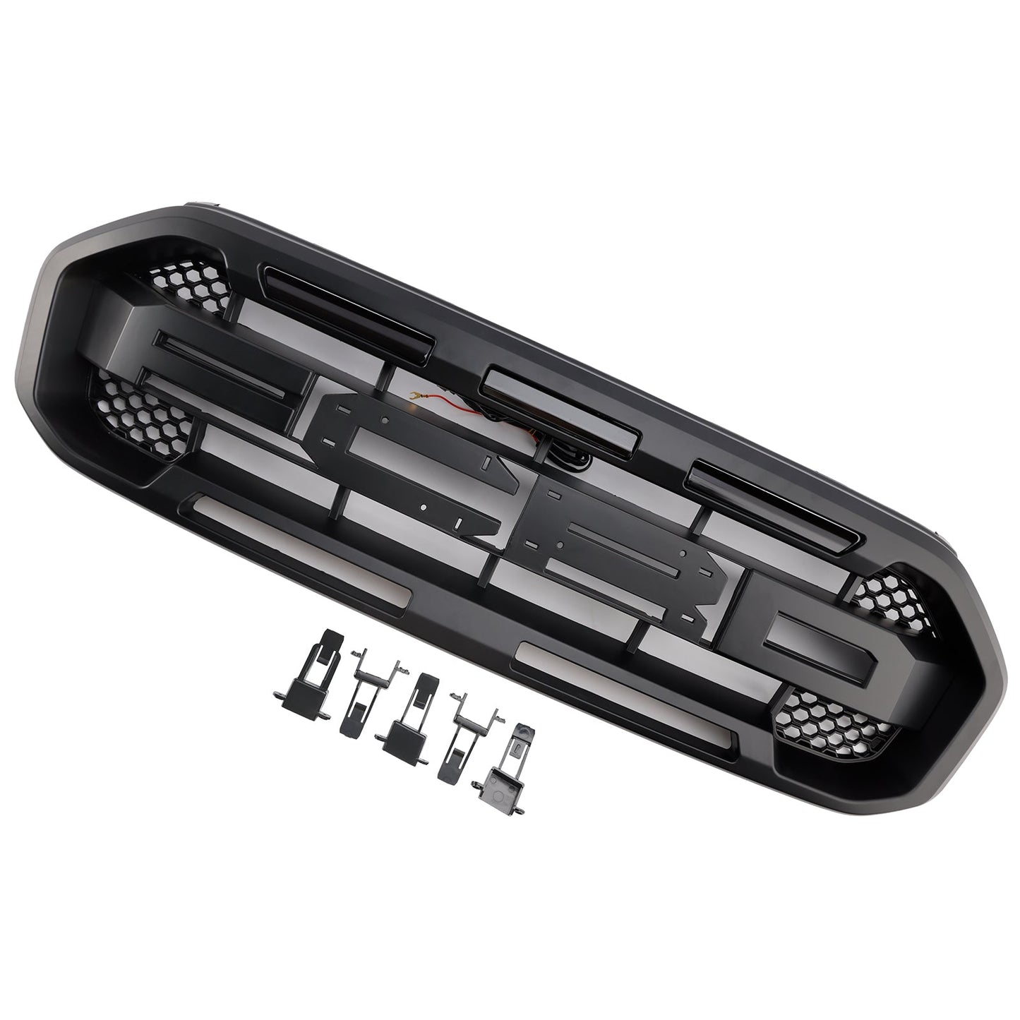 Black Raptor Style Front Bumper Grill Grille Fit Ford Ranger 2019-2023