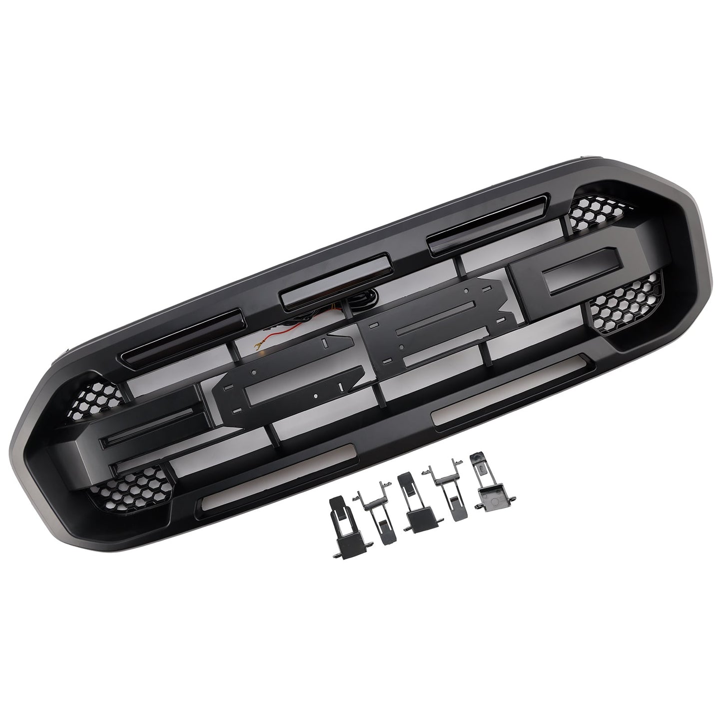 Black Raptor Style Front Bumper Grill Grille Fit Ford Ranger 2019-2023