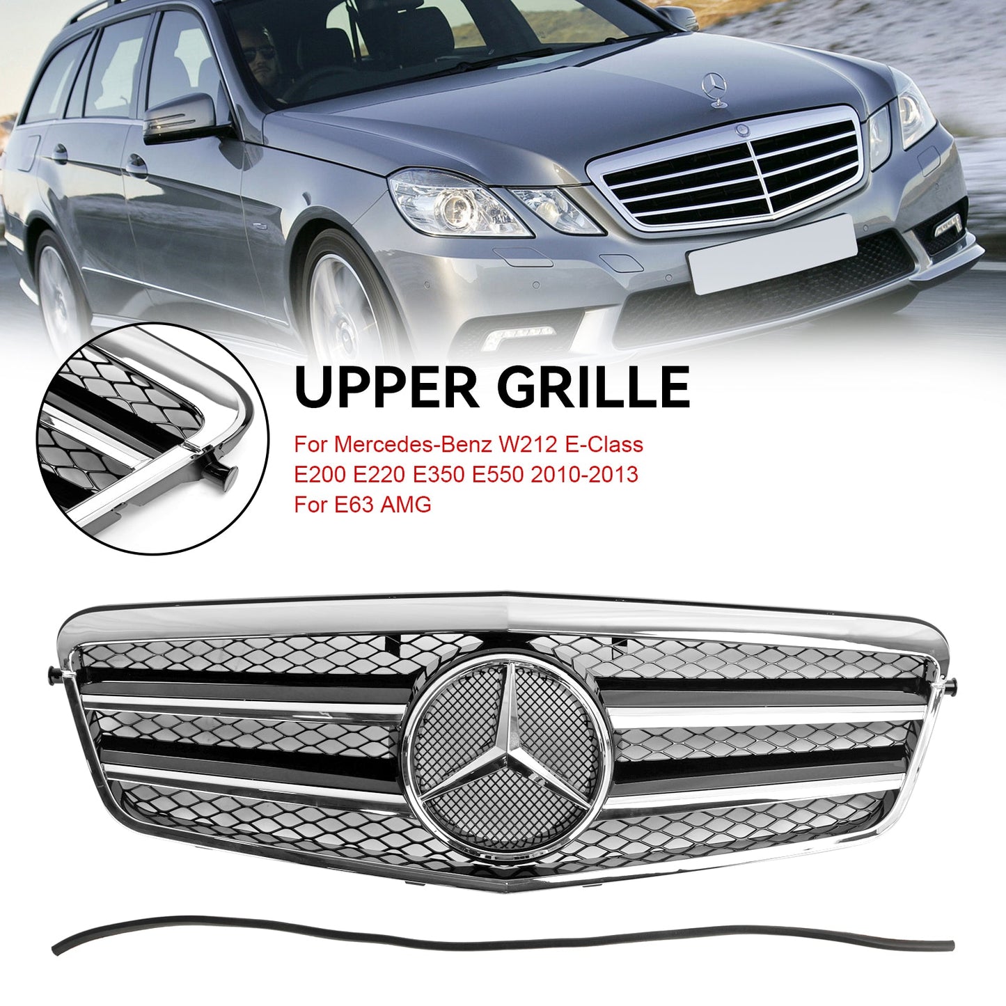 2010-2013Mercedes-Benz E Class W212 E350 E550 Front Bumper Grill Grille