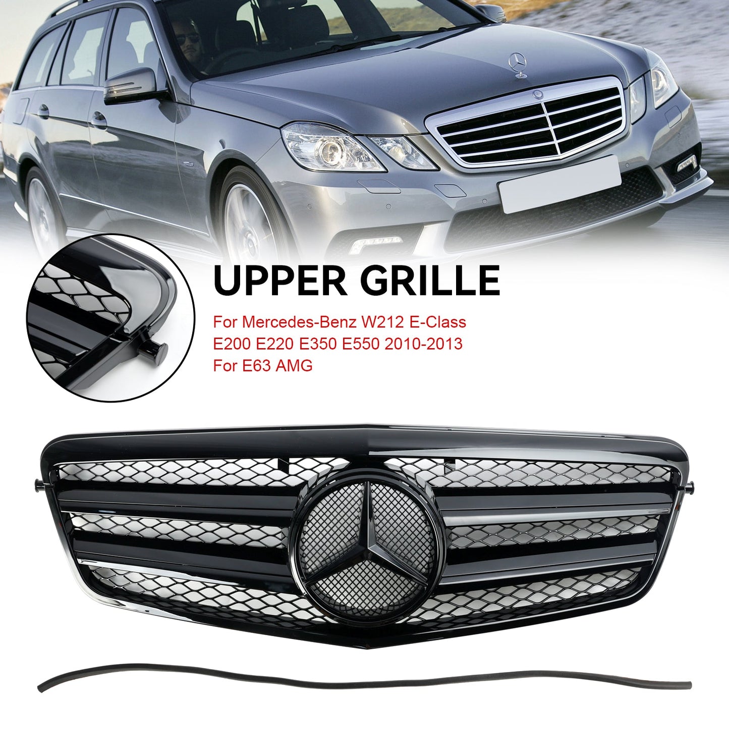 2010-2013 Mercedes Benz E Class W212 E350 E550 Front Bumper Grille Grill