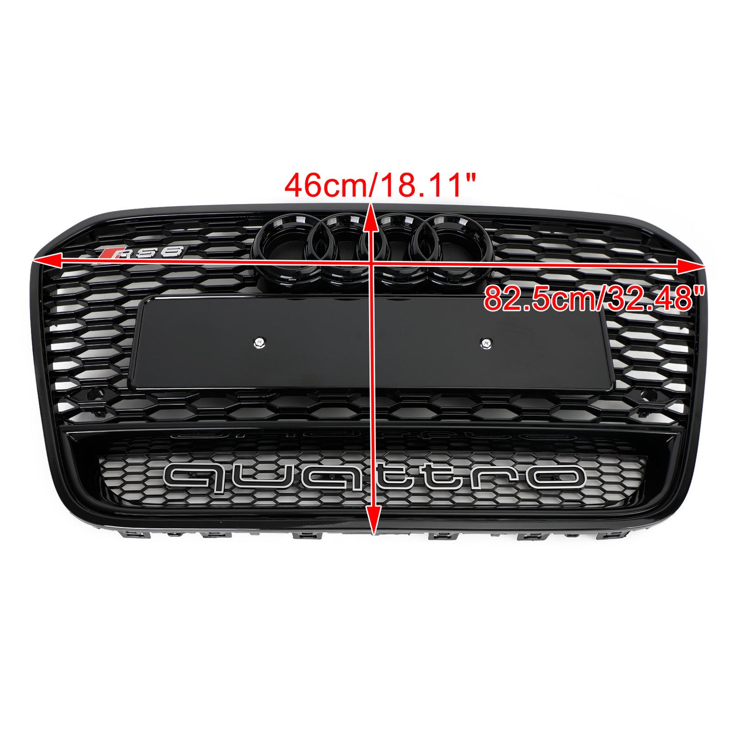 2012-2015 Audi A6 S6 C7 Front Mesh Honeycomb Grille Grill RS6 Style