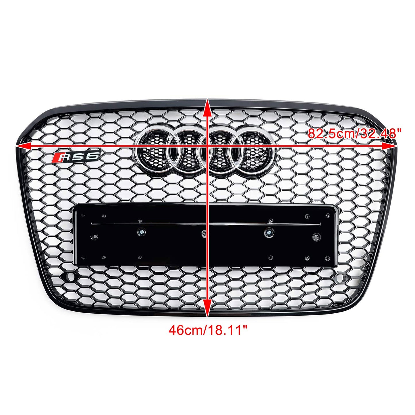 2012-2015 Audi A6 C7 S6 RS6 Style Honeycomb Front Bumper Grille Grill