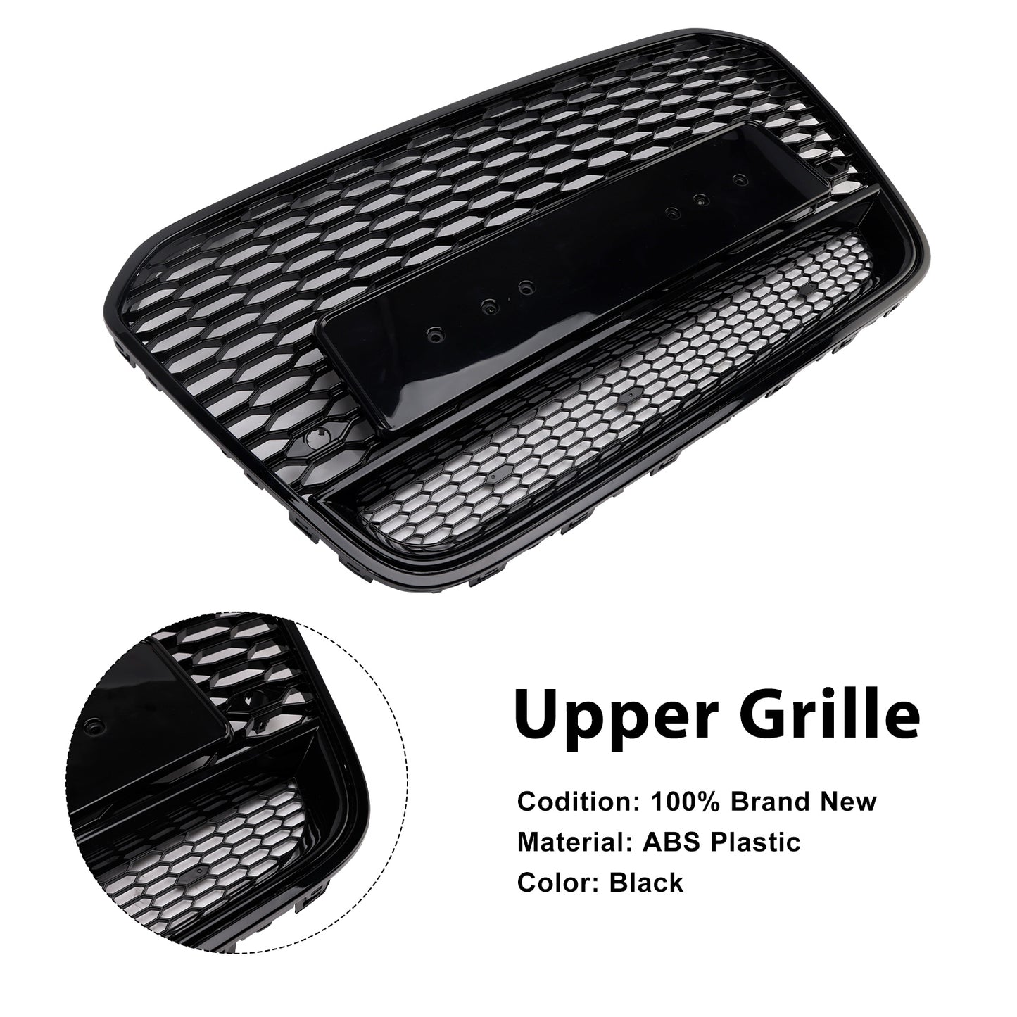 2012-2015 Audi A6 S6 C7 Front Mesh Honeycomb Grille Grill RS6 Style
