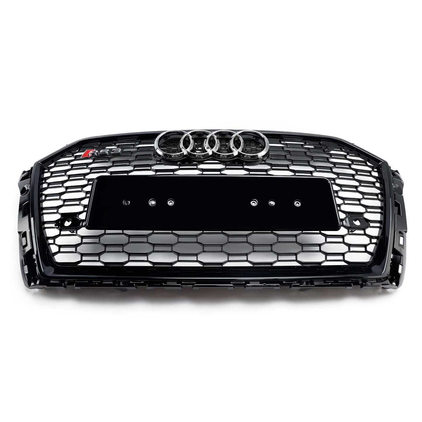 2017-2019 Audi A3 8V RS3 Style Honeycomb Mesh Front Bumper Grille Black