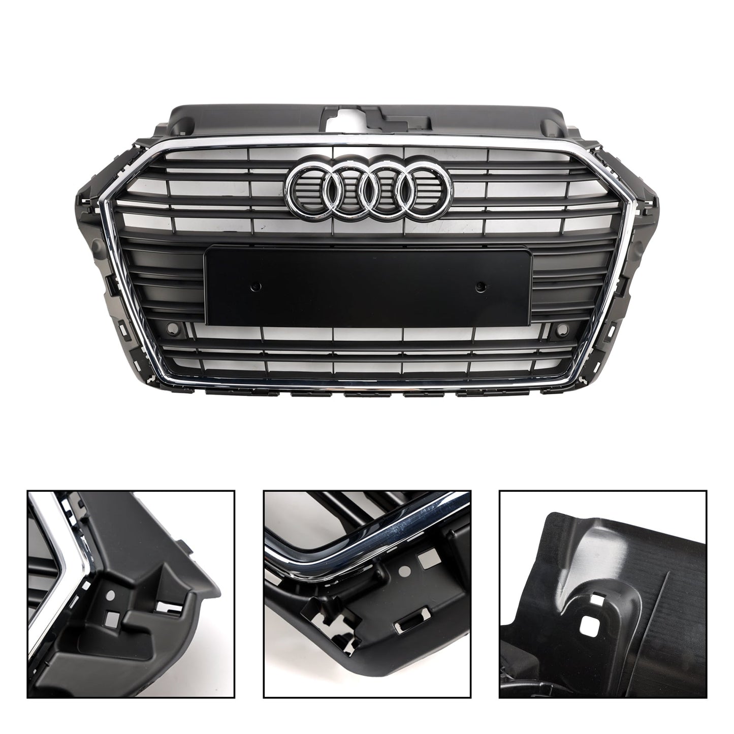 2017-2019 Audi A3 S3 Front Bumper Grille Grill 8V3853651 Chrome 8V3853651B