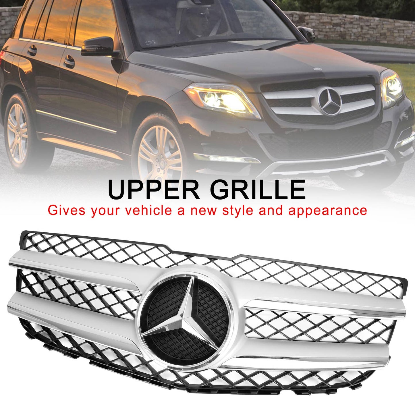 2012-2015 MERCEDES-BENZ GLK300 BASE SPORT UTILITY 4-DOOR Front Hood Bumper Grill Grille 2048802983