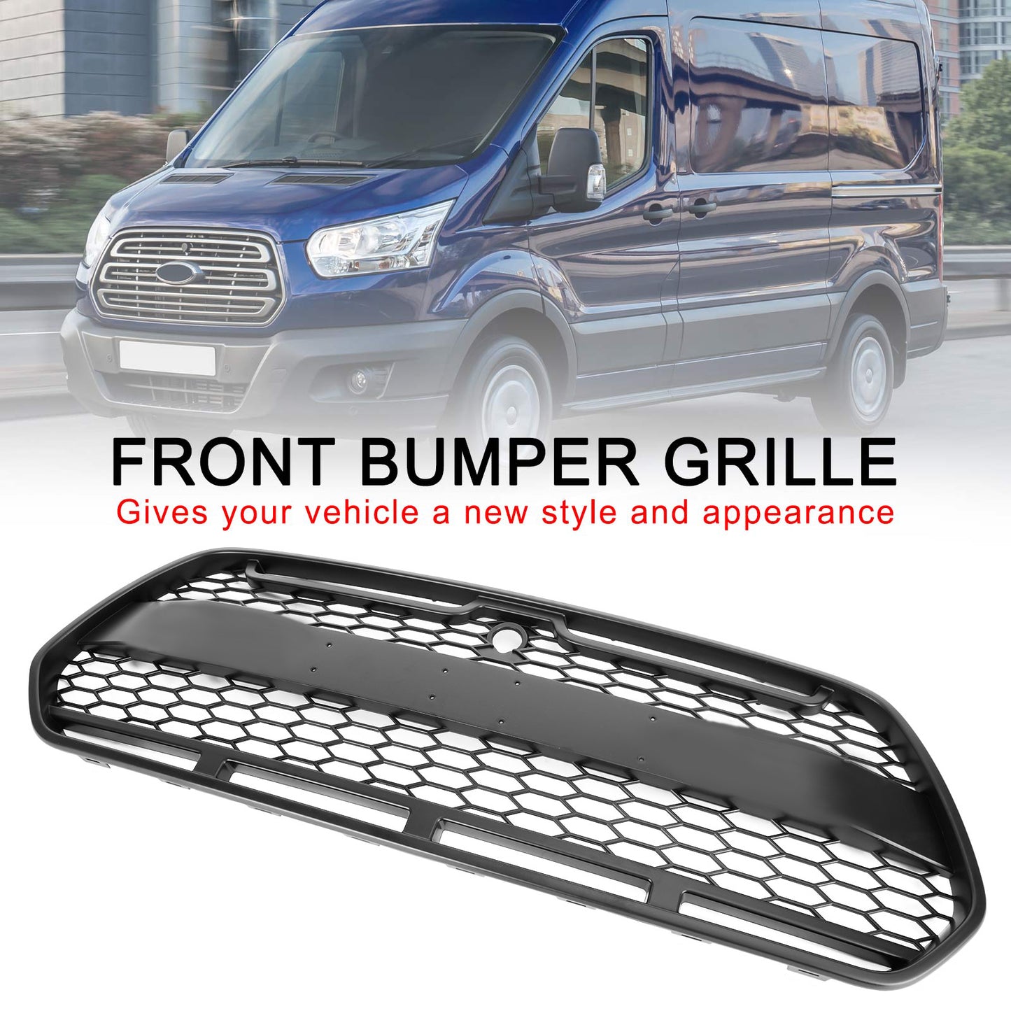 2015-2018 Ford Transit MK8 Matte Black Front Bumper Grille Grill Raptor