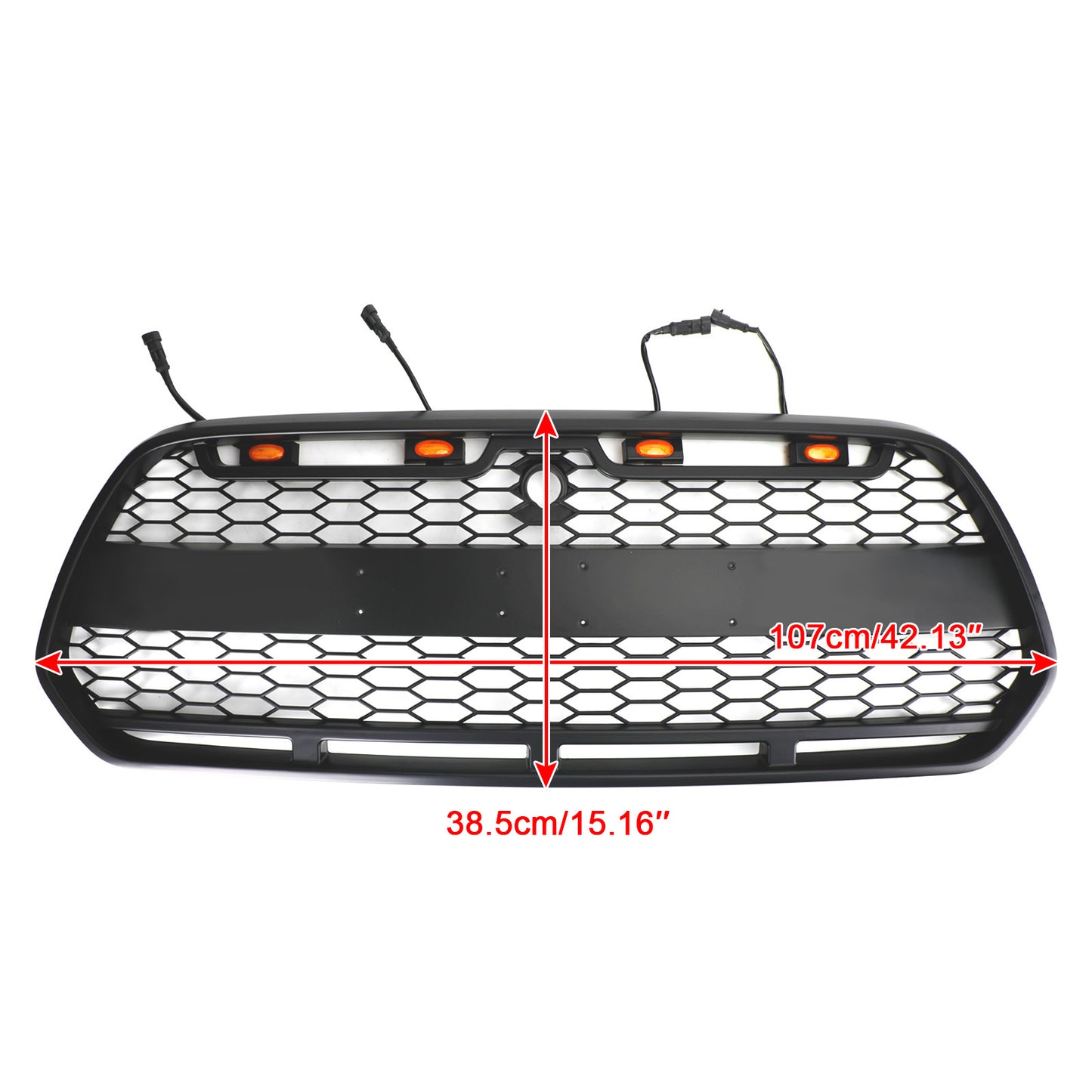 2015-2018 Ford Transit MK8 Raptor Front Bumper Grille Grill w/LED Matte Black