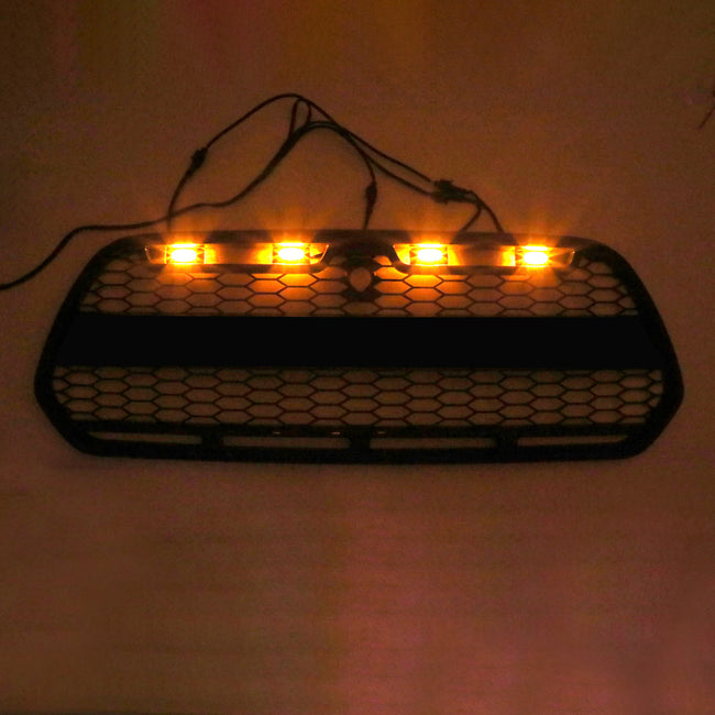 2015-2018 Ford Transit MK8 Raptor Front Bumper Grille Grill w/LED Matte Black