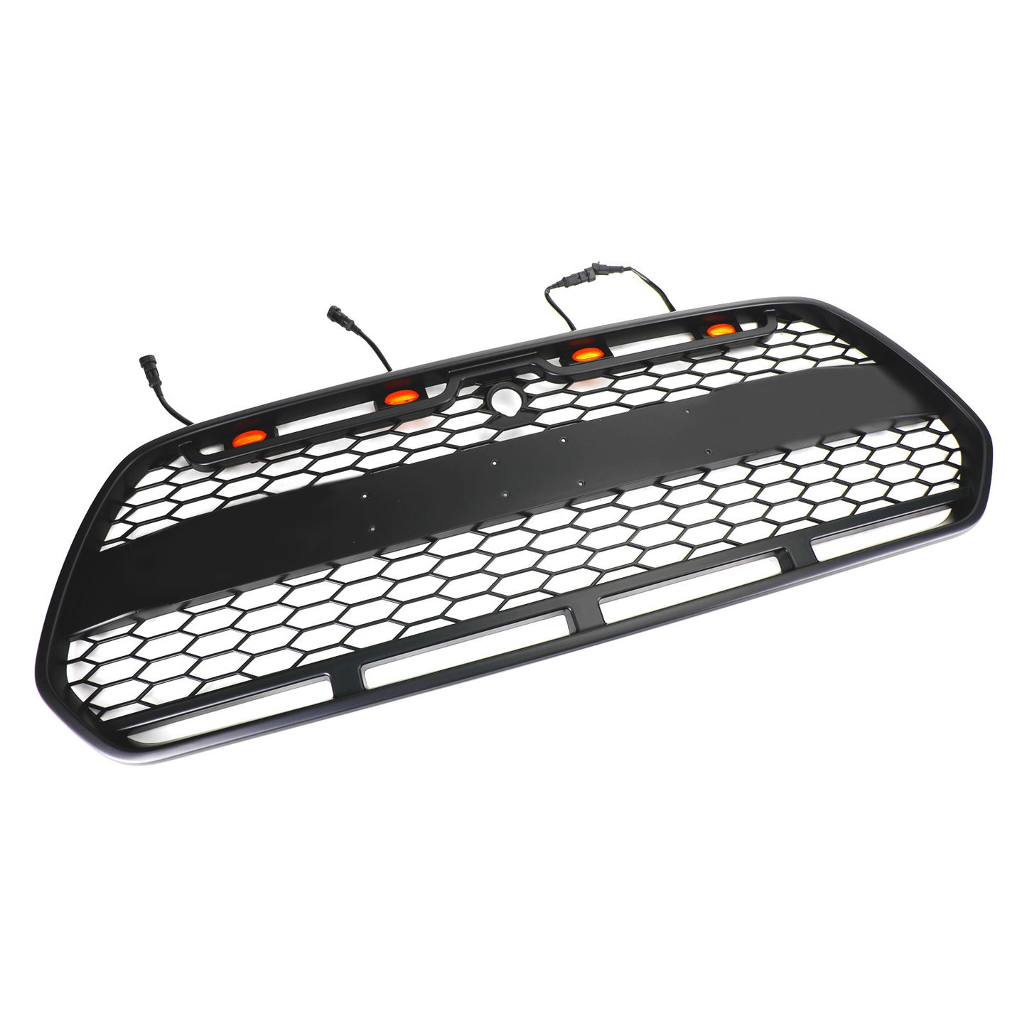 2015-2018 Ford Transit MK8 Raptor Front Bumper Grille Grill w/LED Matte Black