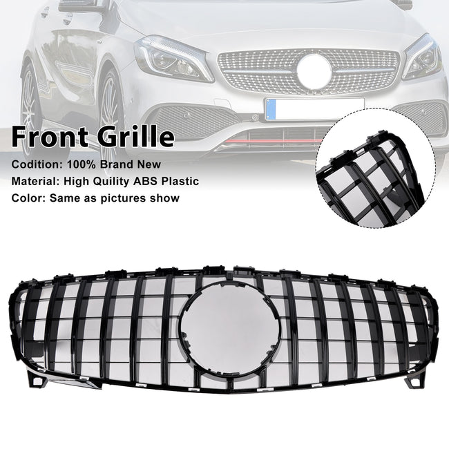 2016-2018 MERCEDES BENZ A CLASS W176 Front Bumper Grill Grille GTR Style