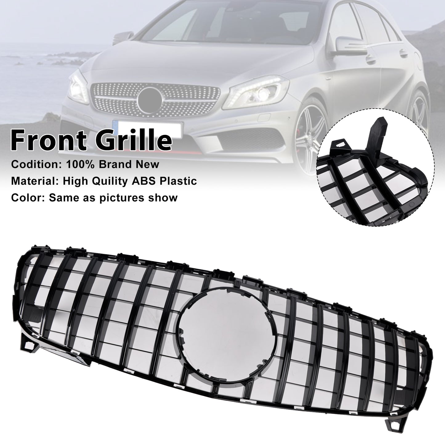 2016-2018 A CLASS W176 MERCEDES BENZ Front Bumper Grille Grill