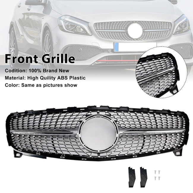 2016-2018 MERCEDES BENZ A-CLASS W176 Front Bumper Grille Grill Diamond