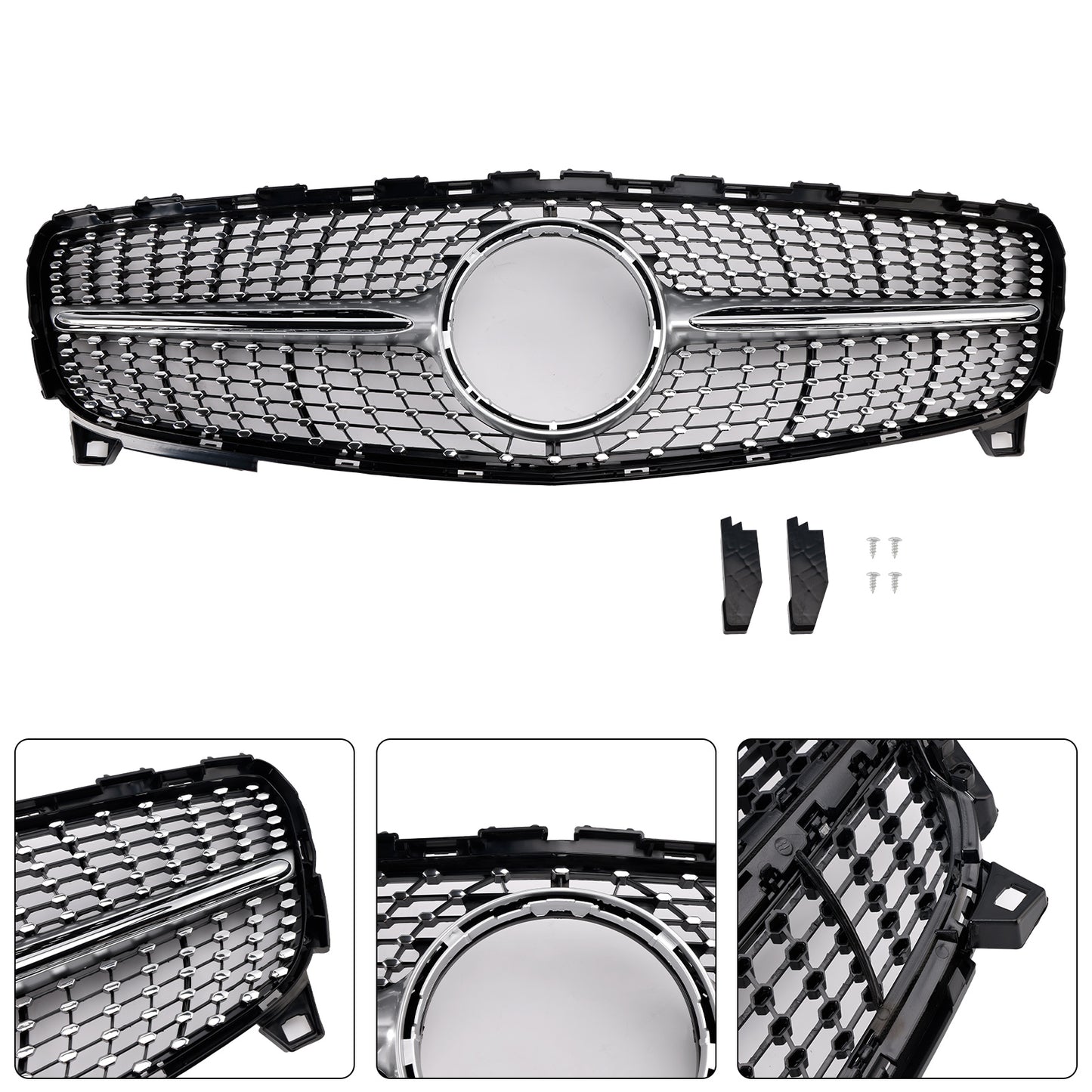 2016-2018 W176 A CLASS MERCEDES BENZ Girll Diamond Front Bumper Grille Grill