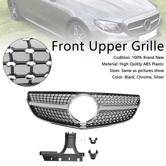 2014-2017 Mercedes E-CLASS W207 C207 Coupe Diamond Front Bumper Grill Grille E200 E300 E400 E43