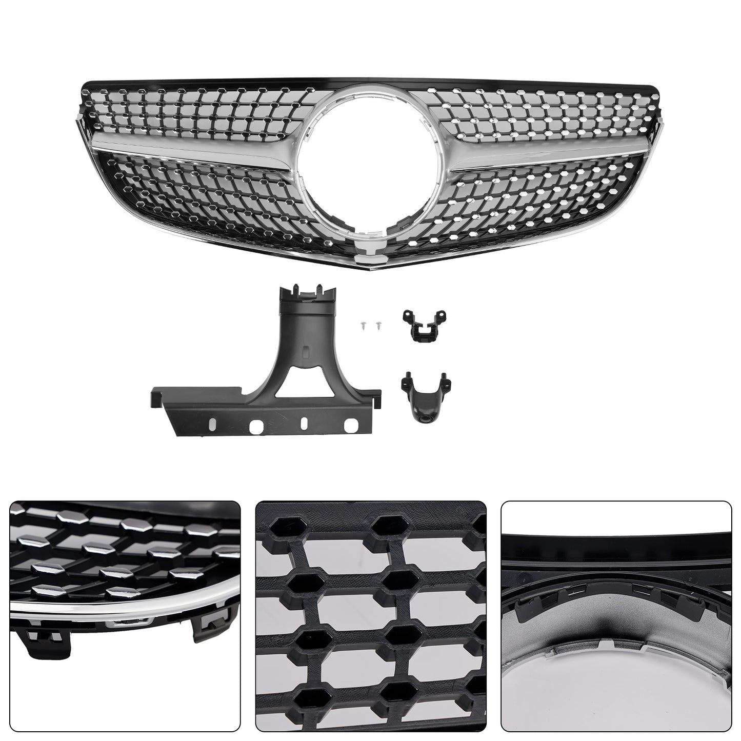 2014-2017 Mercedes E-CLASS W207 C207 Coupe Diamond Front Bumper Grill Grille E200 E300 E400 E43