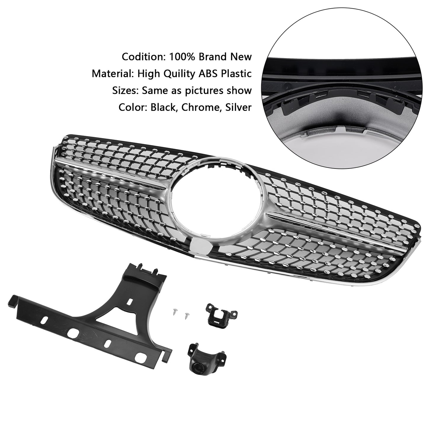 2014-2017 Mercedes E-CLASS W207 Coupe Diamond Front Bumper Grill Grille
