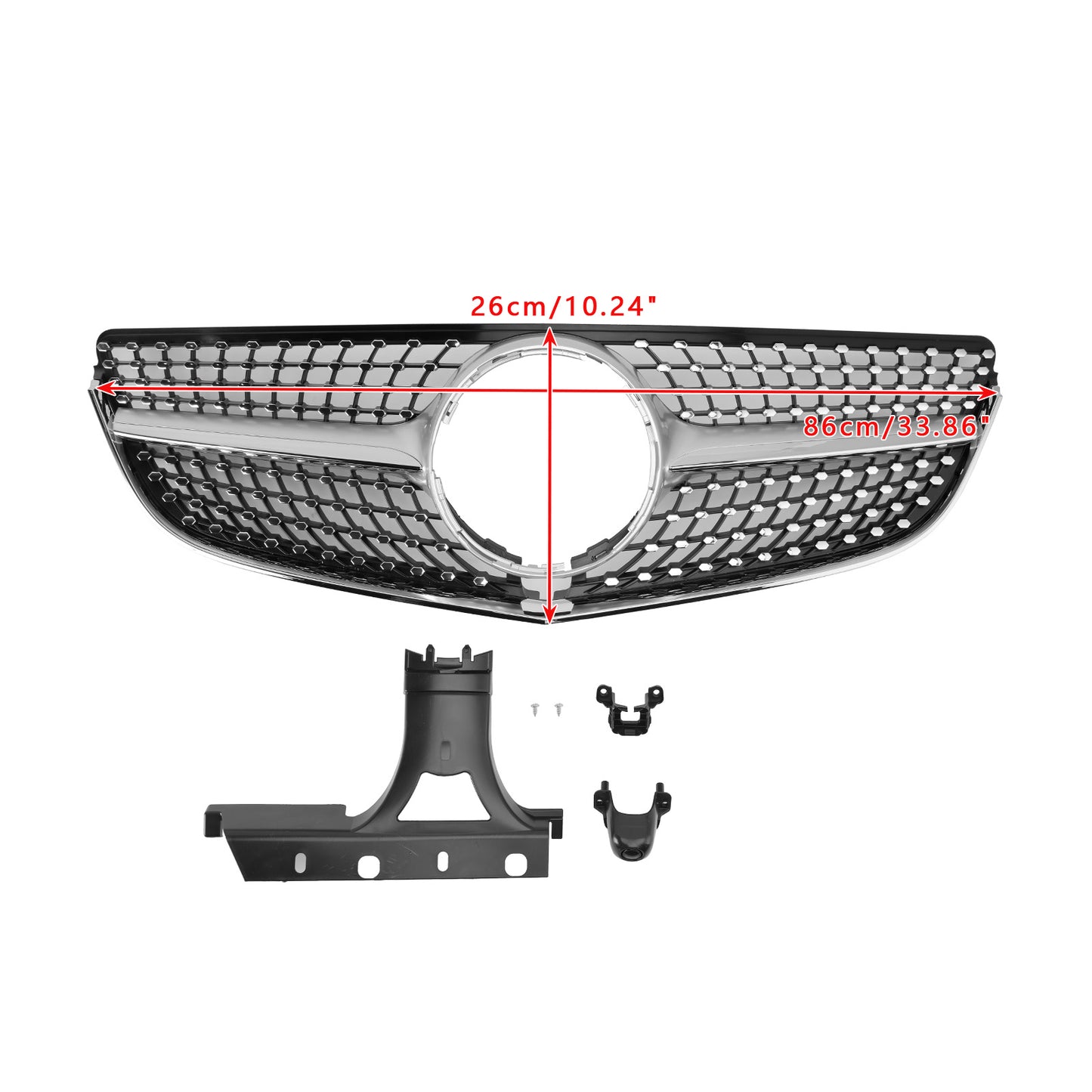 2014-2017 Mercedes E-CLASS W207 C207 Coupe Diamond Front Bumper Grill Grille E200 E300 E400 E43