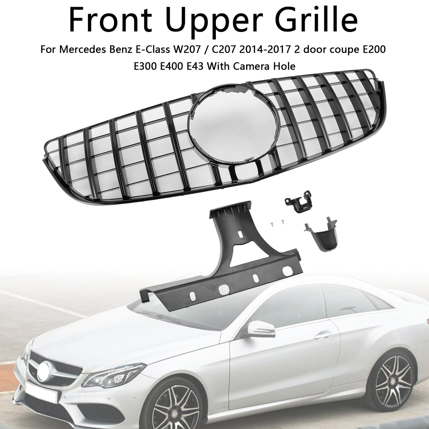 2014-2017 Mercedes E-CLASS W207 Coupe GT Style Front Bumper Grille Grill
