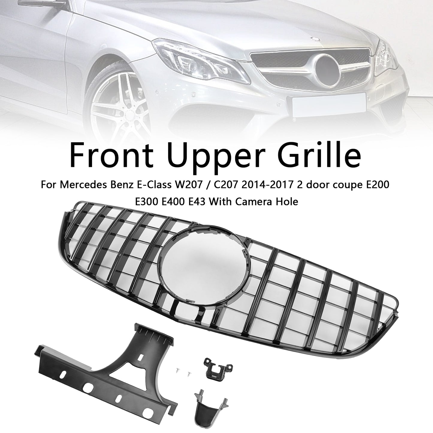 2014-2017 Mercedes E-CLASS W207 Coupe GT Style Front Bumper Grille Grill