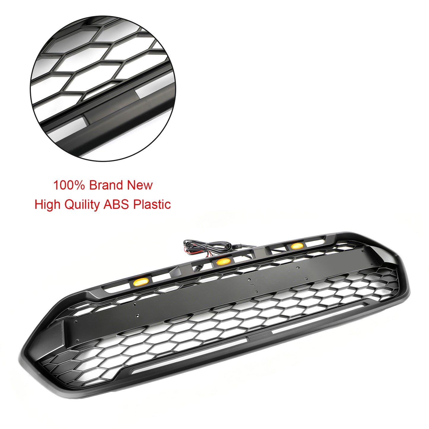 2018-2023 Ford Transit Custom Trail W/ 3LED Matte Black Front Bumper Grille
