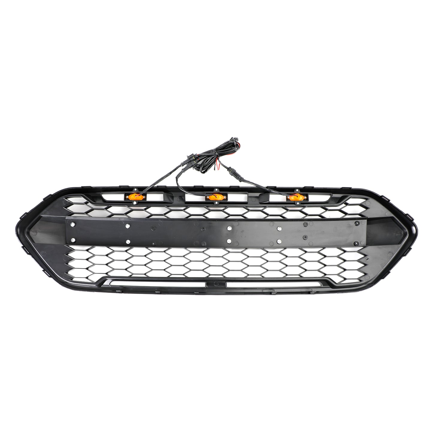 Raptor Style 2018-2023 Ford Transit Custom Trail W/ 3LED Matte Black Front Bumper Grille